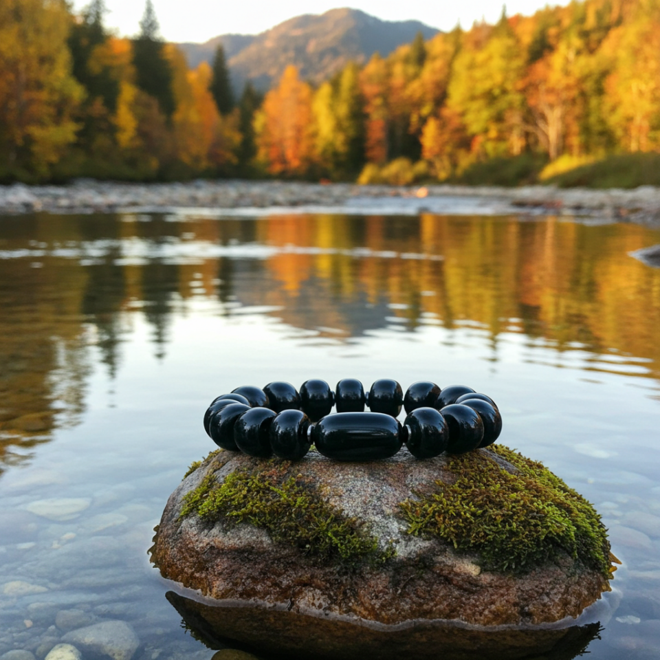 Antik Siyah Kehribar Bileklik - KHR560