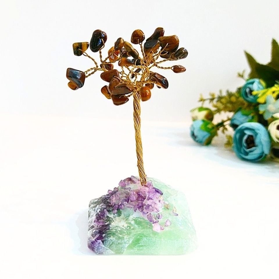 Kaplan Gözü ve Florit Taşı Hayat Ağacı Obje