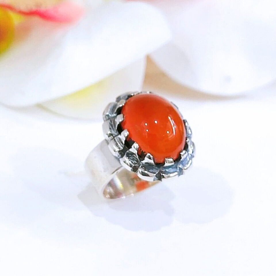 Carnelian Agate Special Design Ring – OTS1172