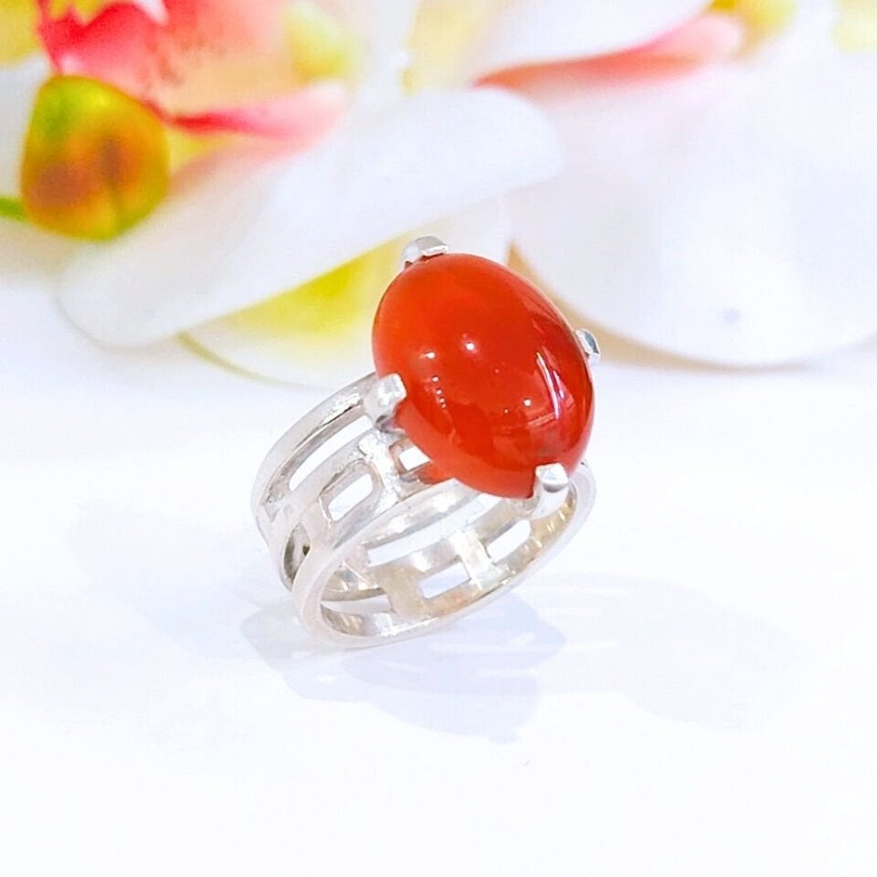 Carnelian Agate Special Design Ring – OTS1173