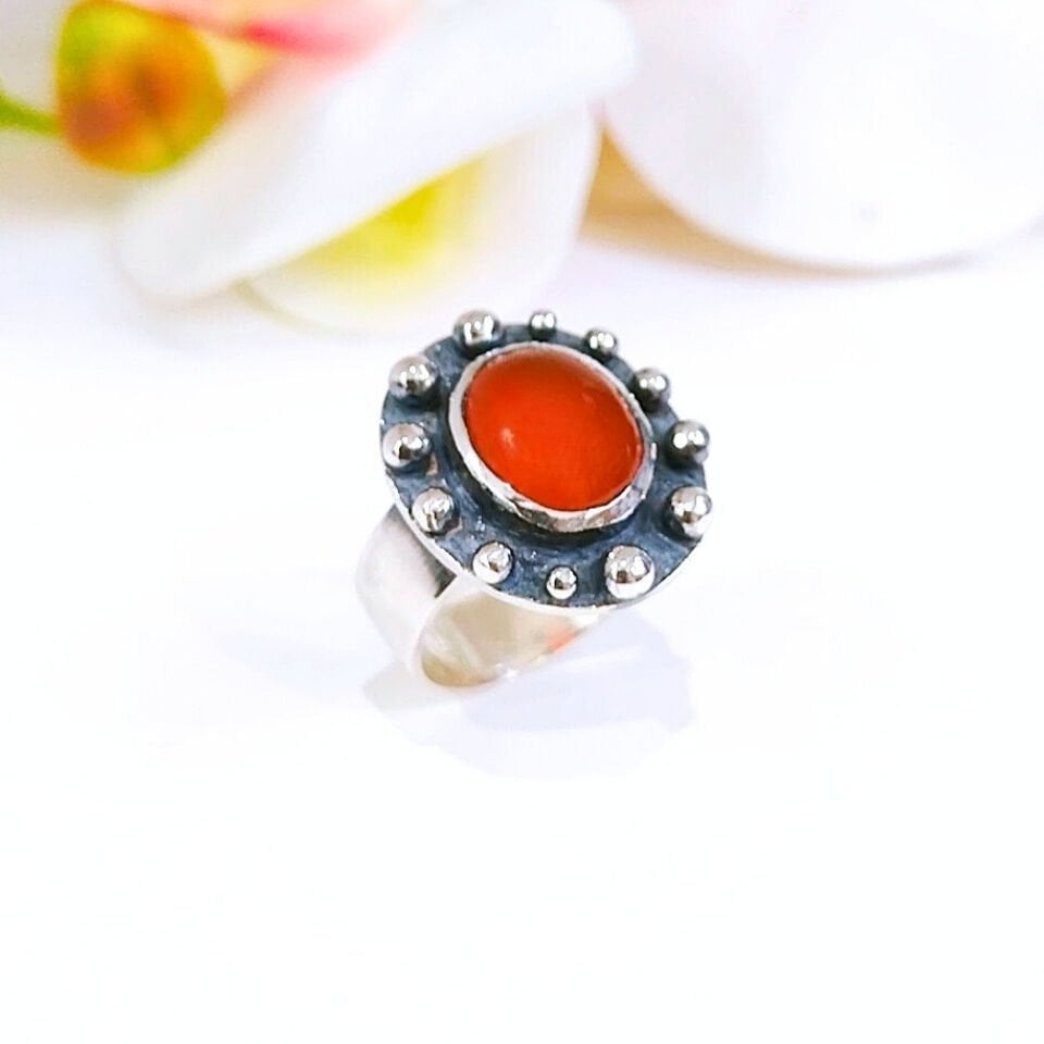 Carnelian Agate Special Design Ring – OTS1174