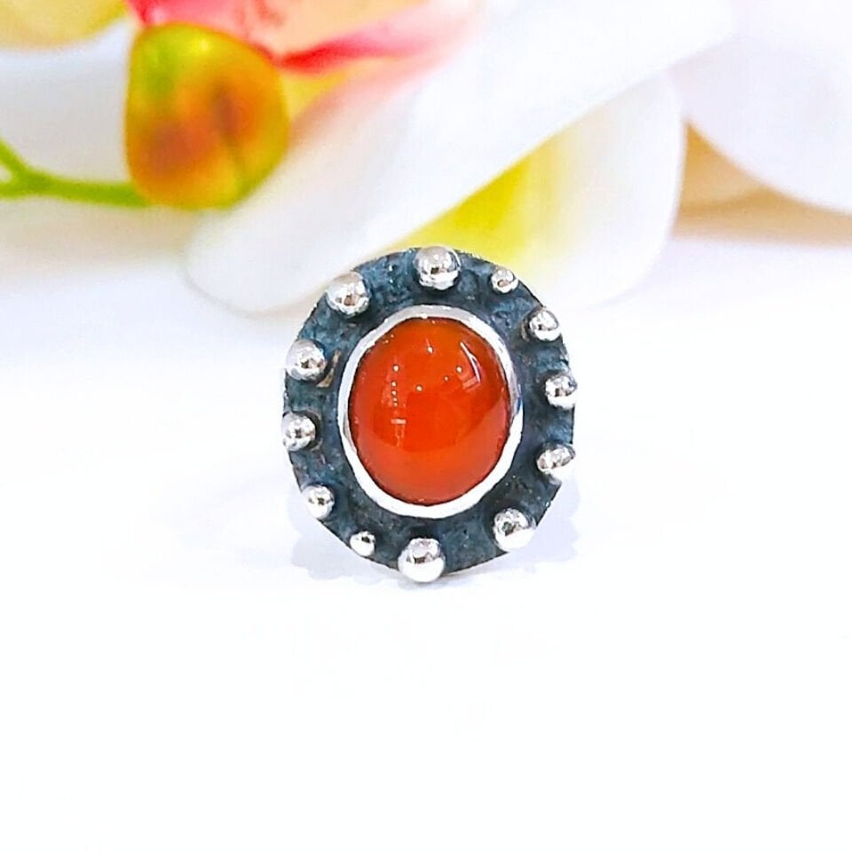 Karnelyan Akik Özel Tasarım Yüzük – OTS1174