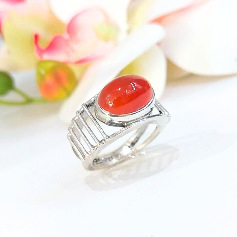 Carnelian Agate Special Design Ring – OTS1177