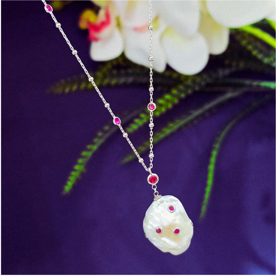 Barok İnci Özel Tasarım Kolye - TSR1402