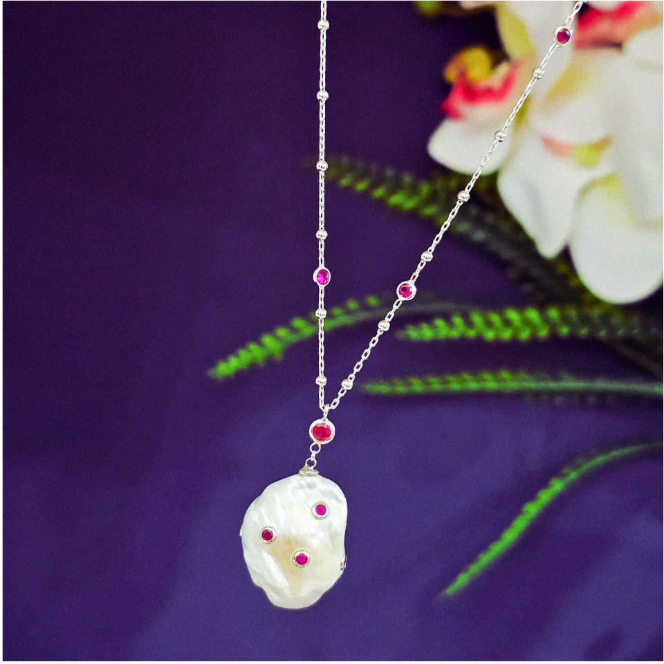 Barok İnci Özel Tasarım Kolye - TSR1402