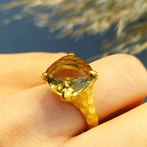Topaz Taşlı Özel Tasarım Doğaltaş Yüzük