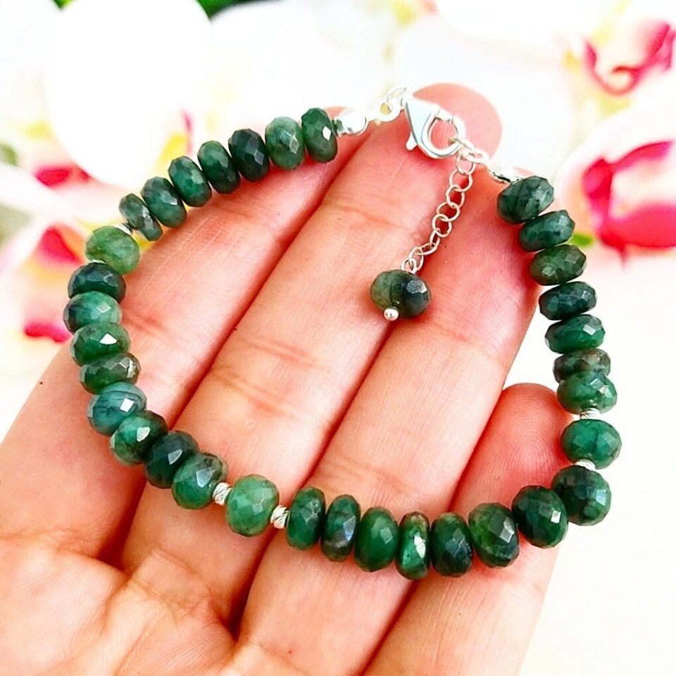 Doğal Zümrüt Taşı Doğal Taş Bileklik - BLK921