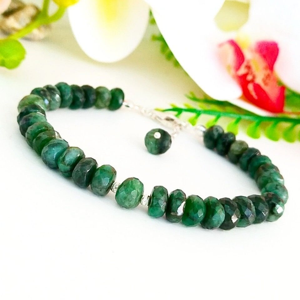 Doğal Zümrüt Taşı Doğal Taş Bileklik - BLK921