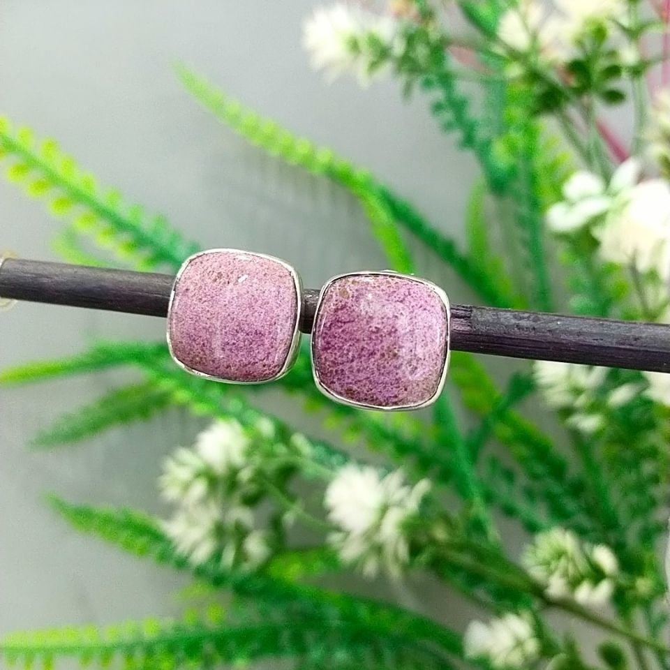 Purpurit Taşı Özel Tasarım Küpe