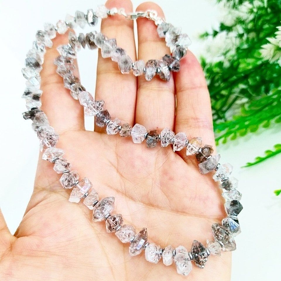 herkimer elması doğal taş kolye - dkly301