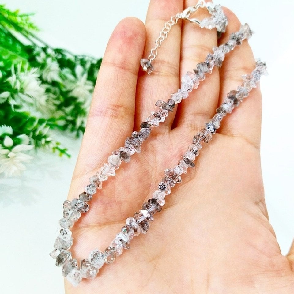 herkimer elması doğal taş kolye - dkly302