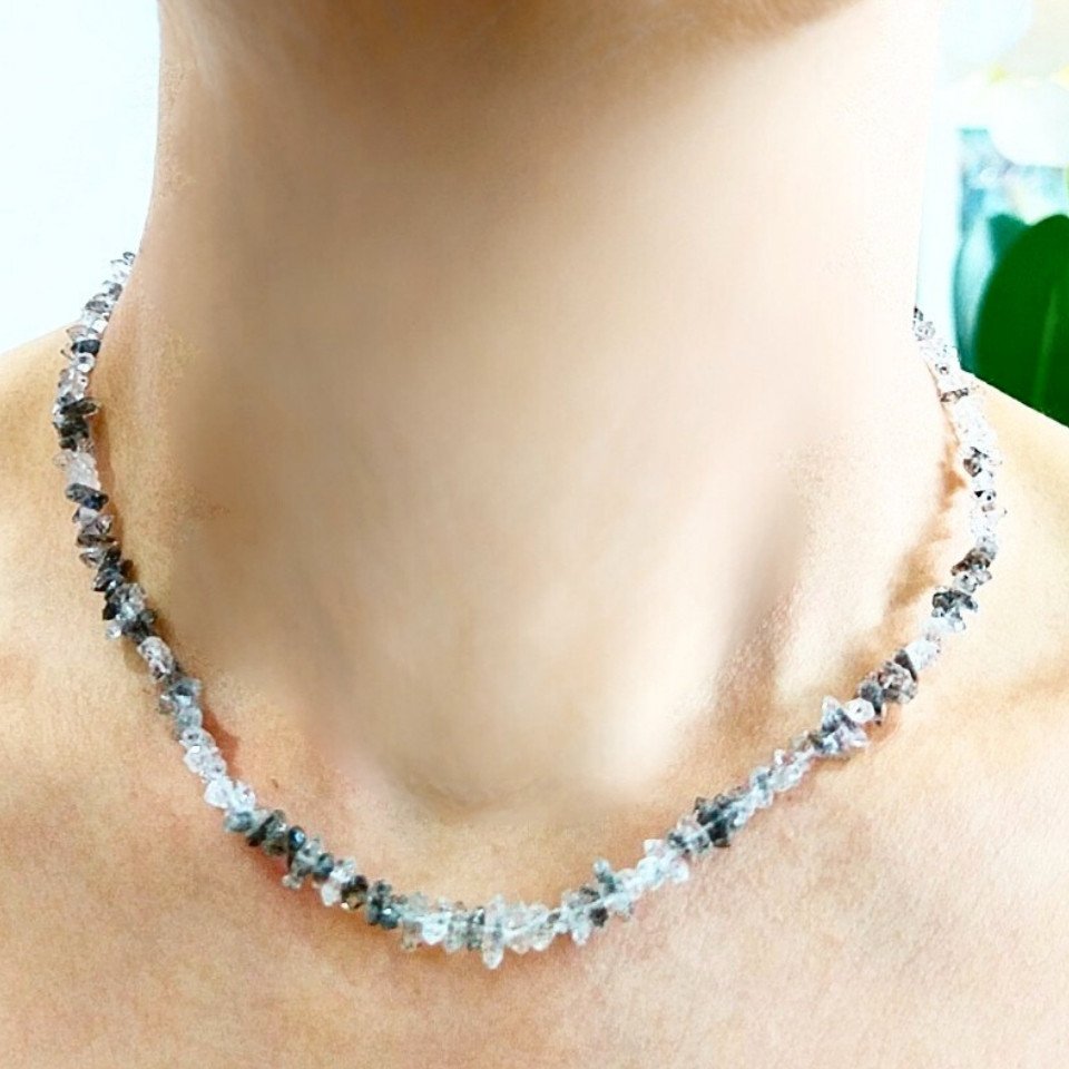 herkimer elması doğal taş kolye - dkly303