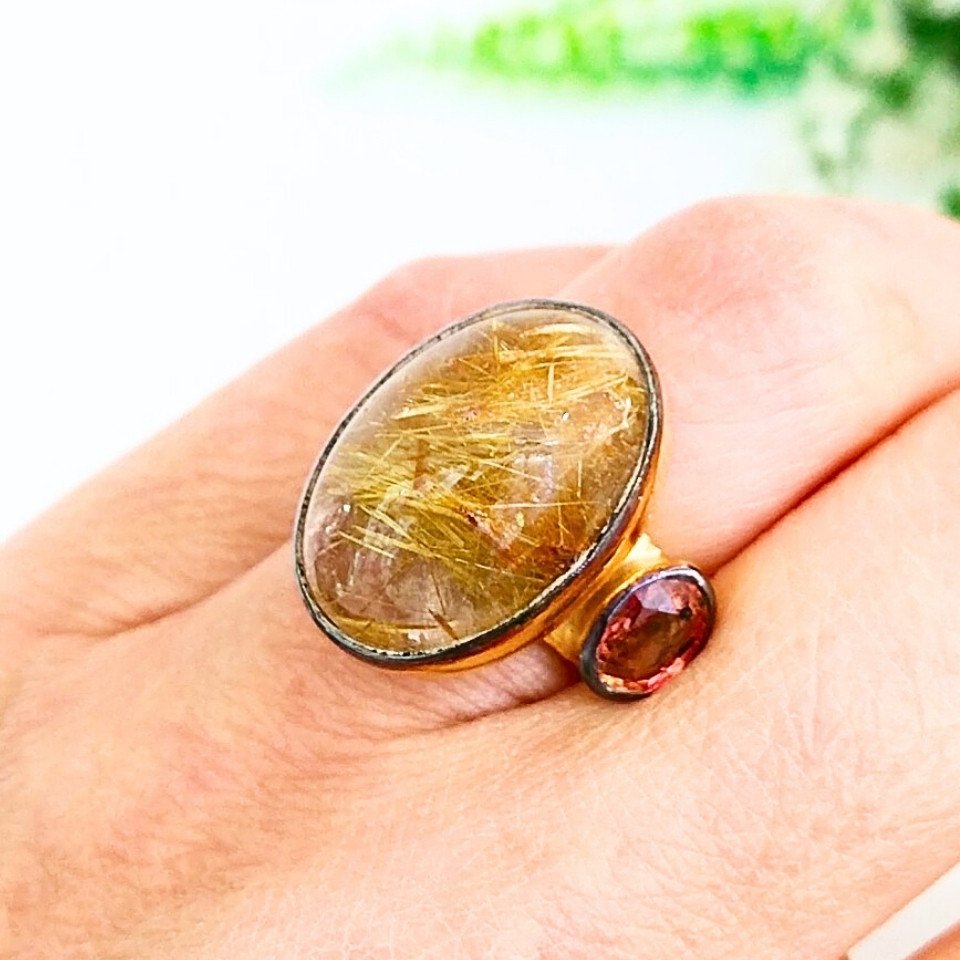 gold beril ve alexandrite özel tasarım yüzük