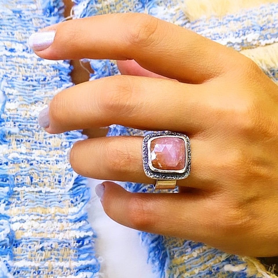 Pink sapphire custom design ring - ots1158