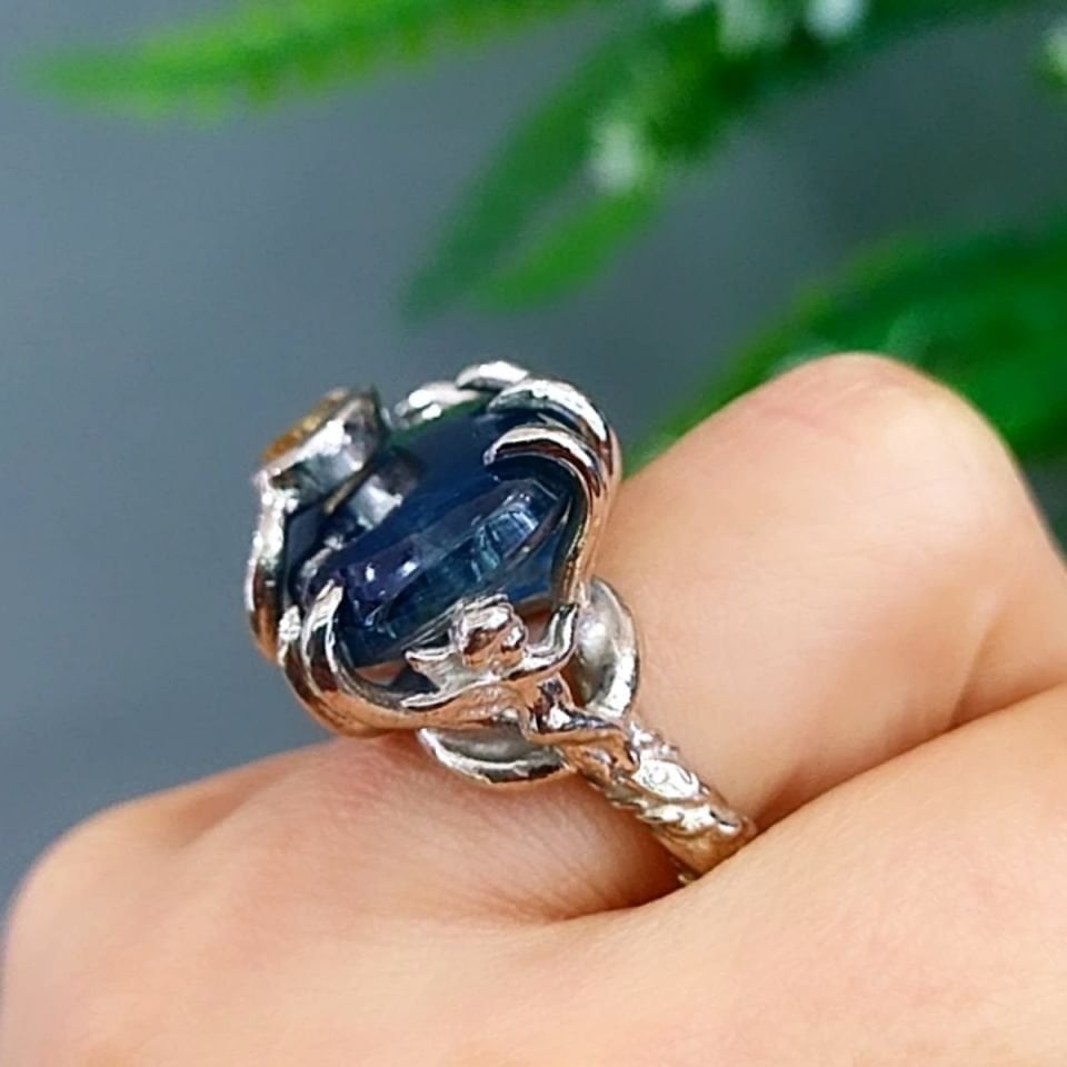 Kyanit Limon Topaz Özel Tasarım Yüzük