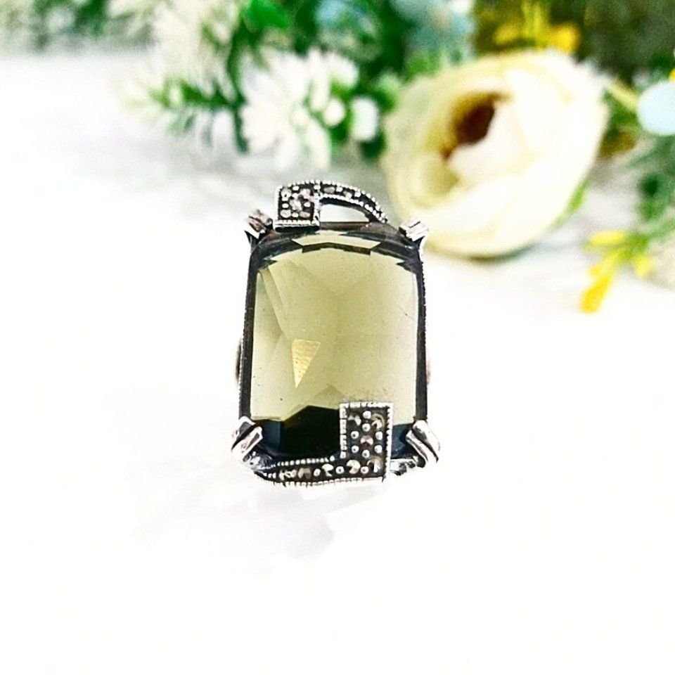 Smoky Topaz Özel Tasarım Yüzük - OTS977