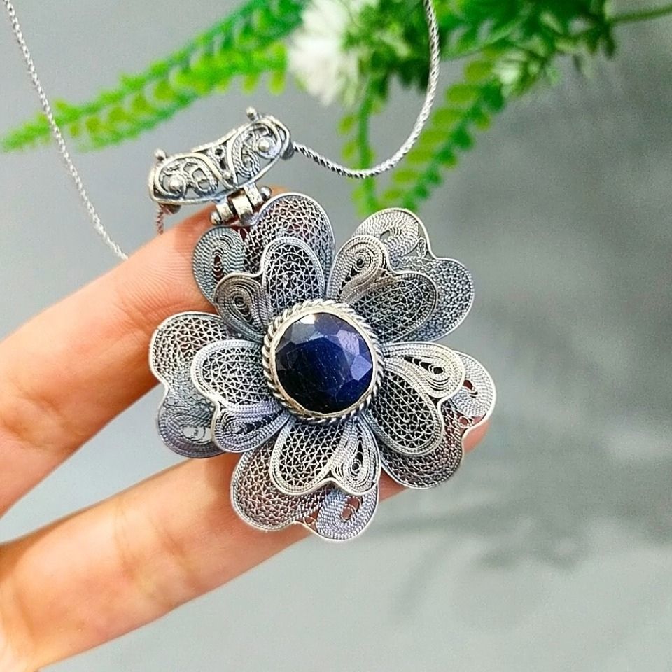 Özel Tasarım Safir Taşı Kolye S01