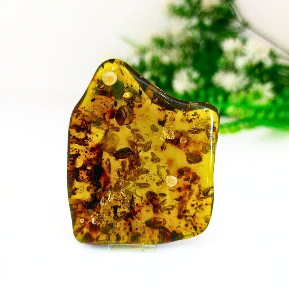 Damla Kehribar Doğal Taş Kütle - KHR539