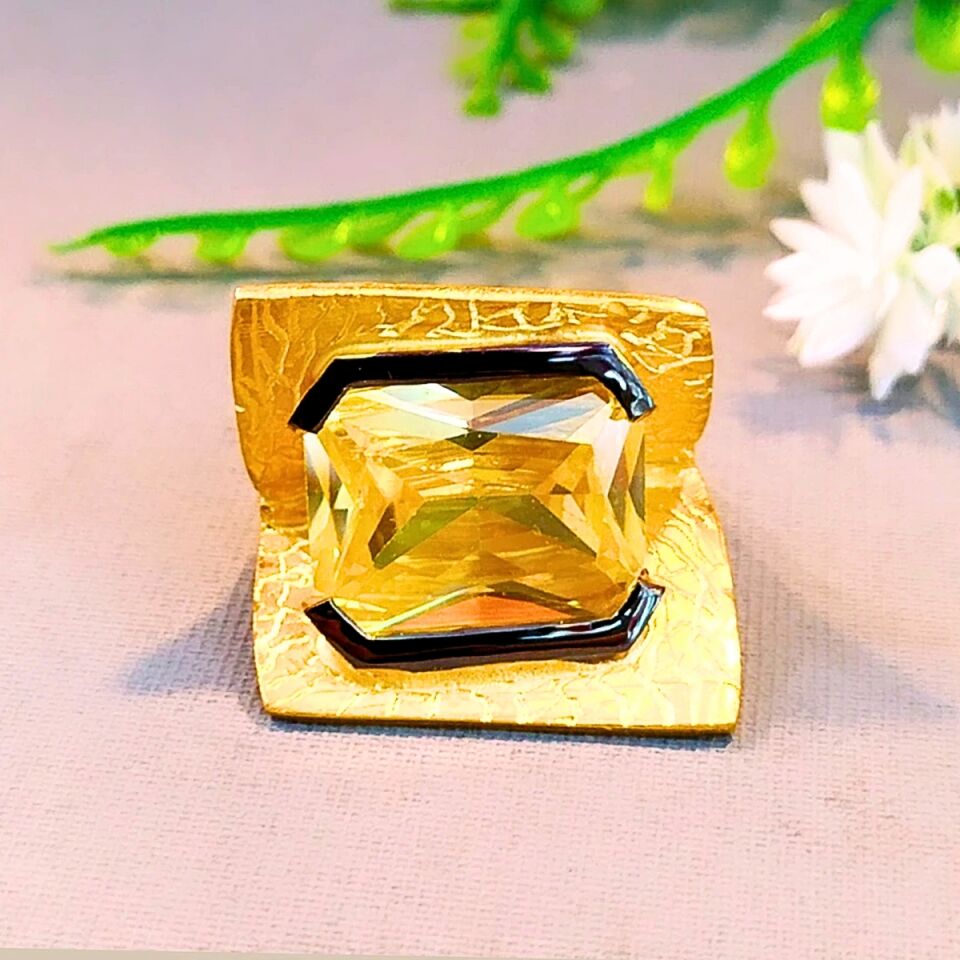 Meksika Topaz Özel Tasarım Doğaltaş Yüzük