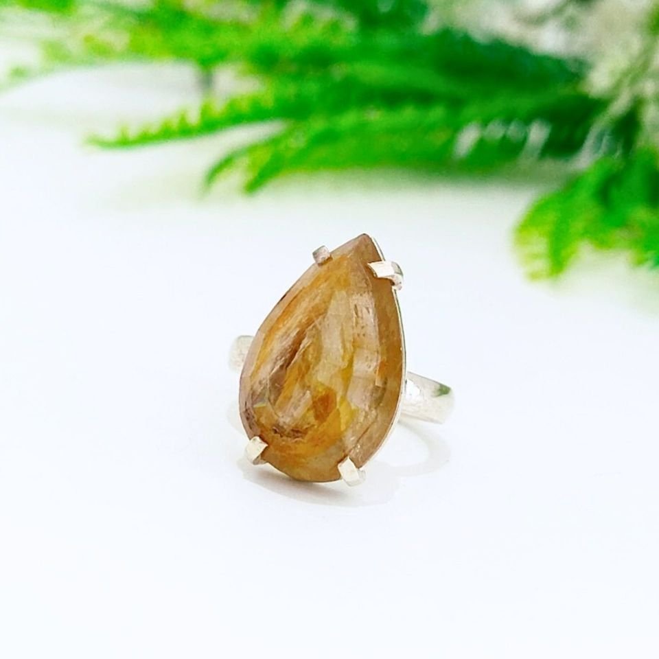 Natural Diaspor Özel Tasarım Doğal Taş Yüzük