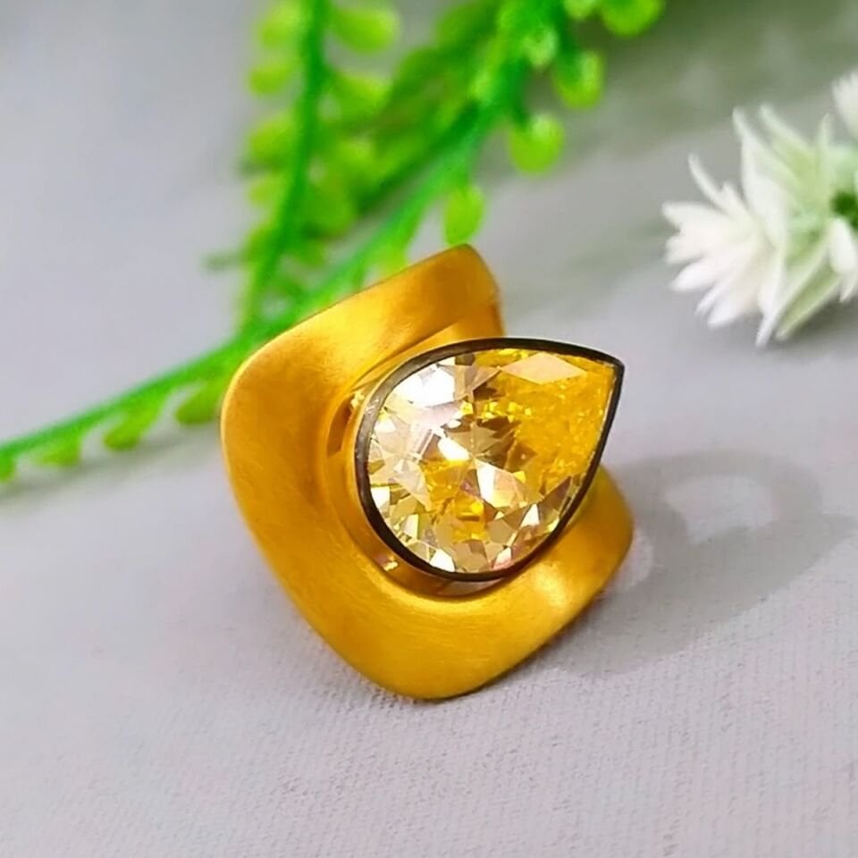 Meksika Topaz Özel Tasarım Doğaltaş Yüzük