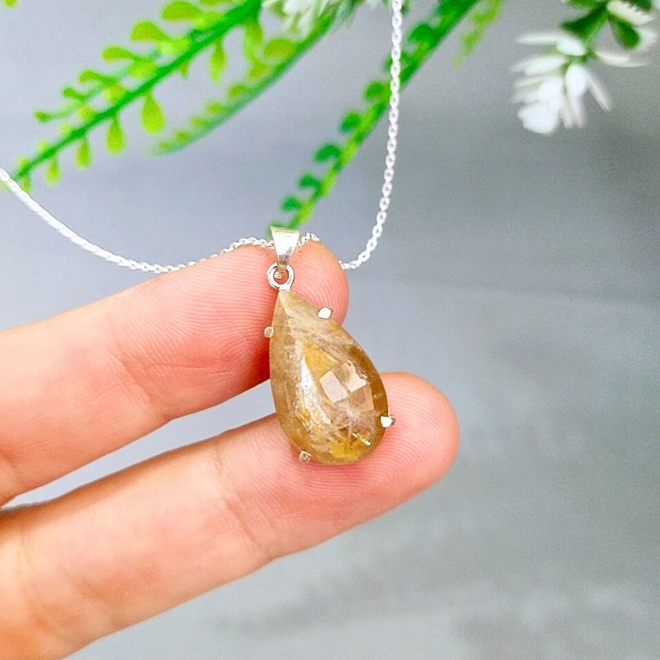 Natural Diaspor Özel Tasarım Doğal Taş Kolye