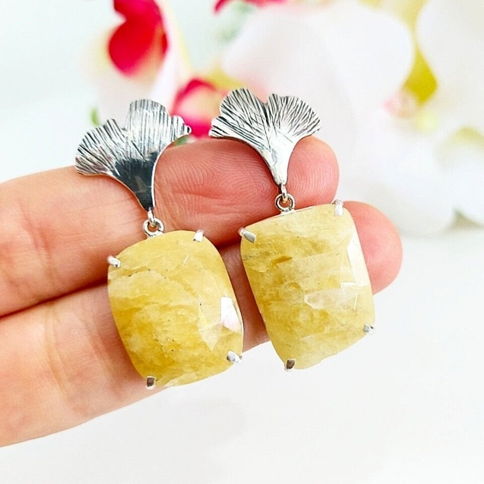 Sarı Safir Özel Tasarım Küpe – KP953
