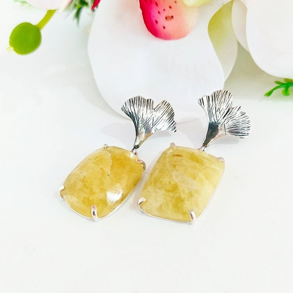 Sarı Safir Özel Tasarım Küpe – KP953