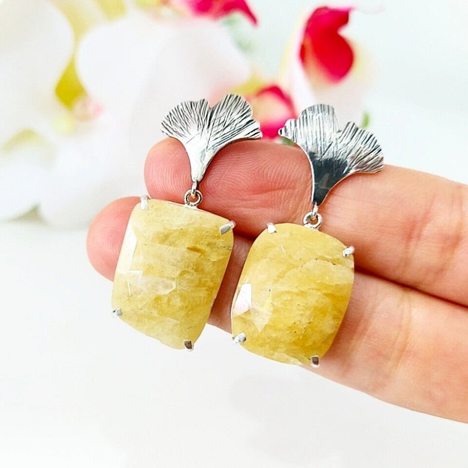 Sarı Safir Özel Tasarım Küpe – KP953