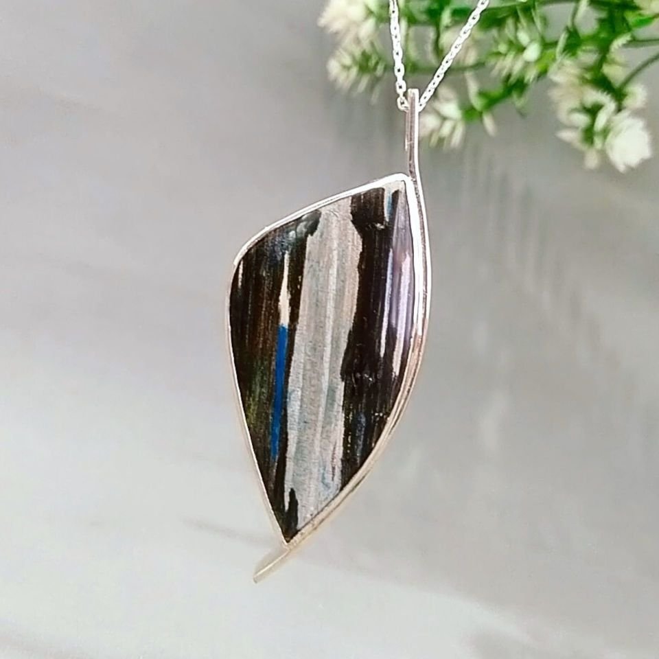 Ağaç Opal Özel Tasarım Doğal Taş Kolye