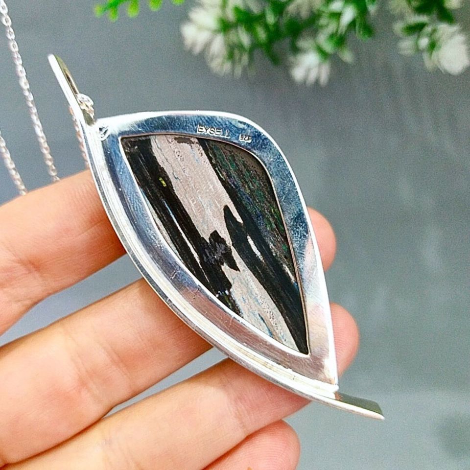 Ağaç Opal Özel Tasarım Doğal Taş Kolye