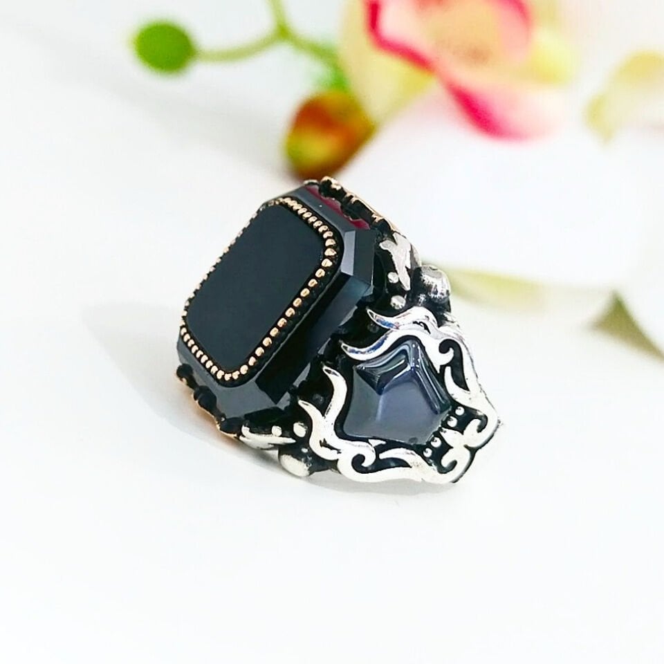 Onix-Stein-Sonderdesign-Herrenring - ERY73