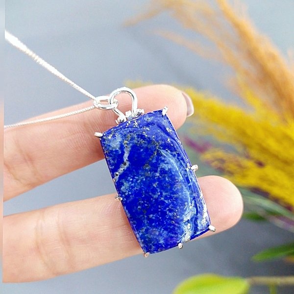 Lapis Lazuli Özel Tasarım Doğaltaş Kolye