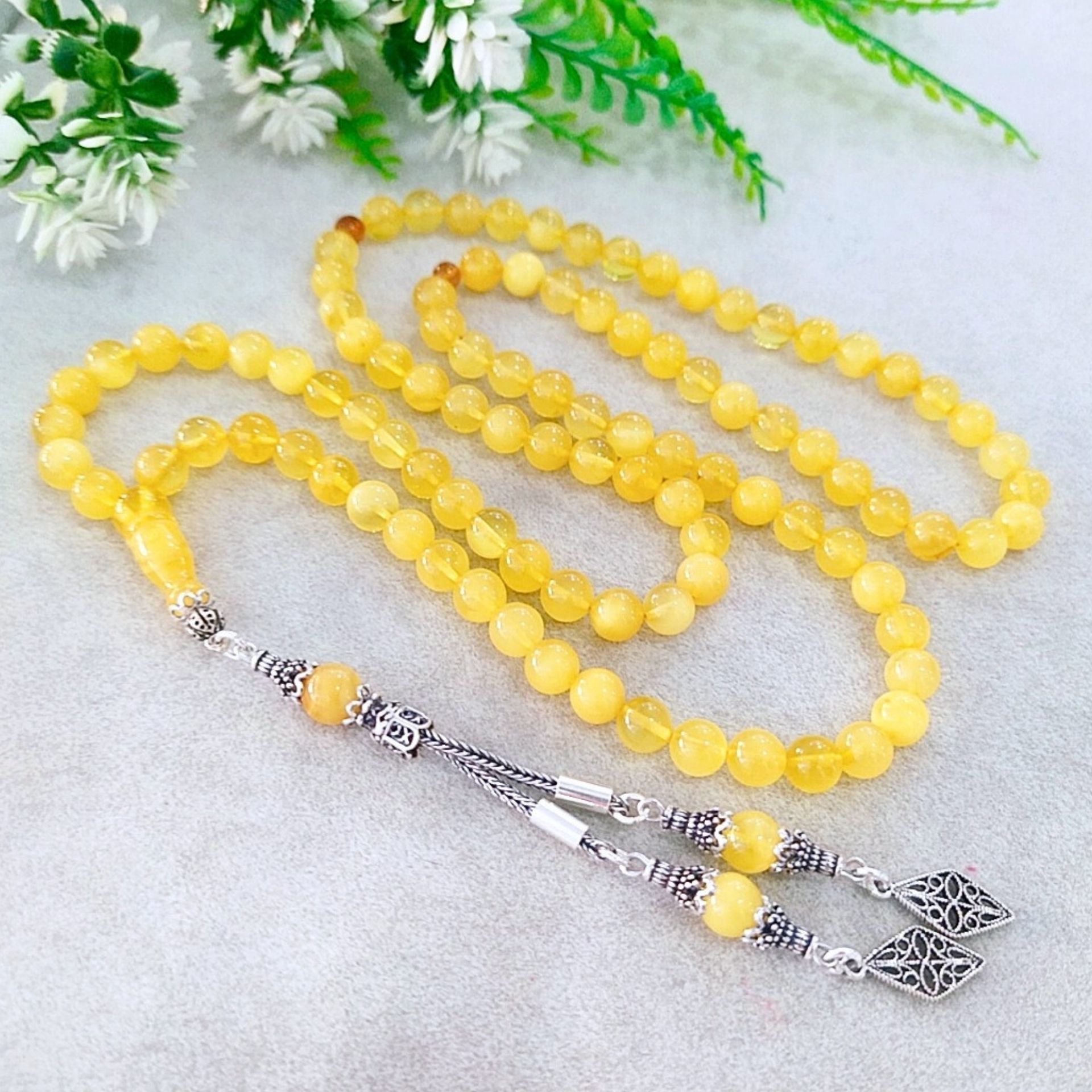 Drop Amber Prayer Beads 99 Beads 00446
