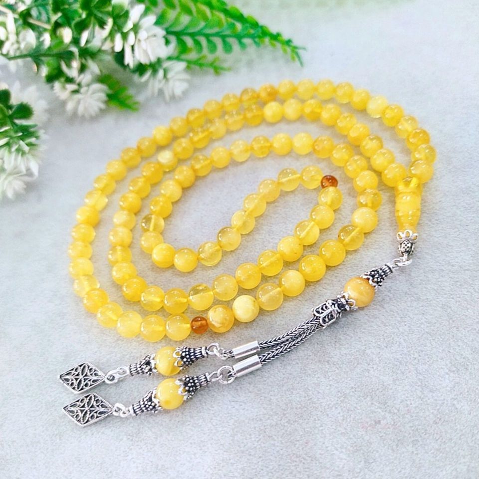 Drop Amber Prayer Beads 99 Beads 00446