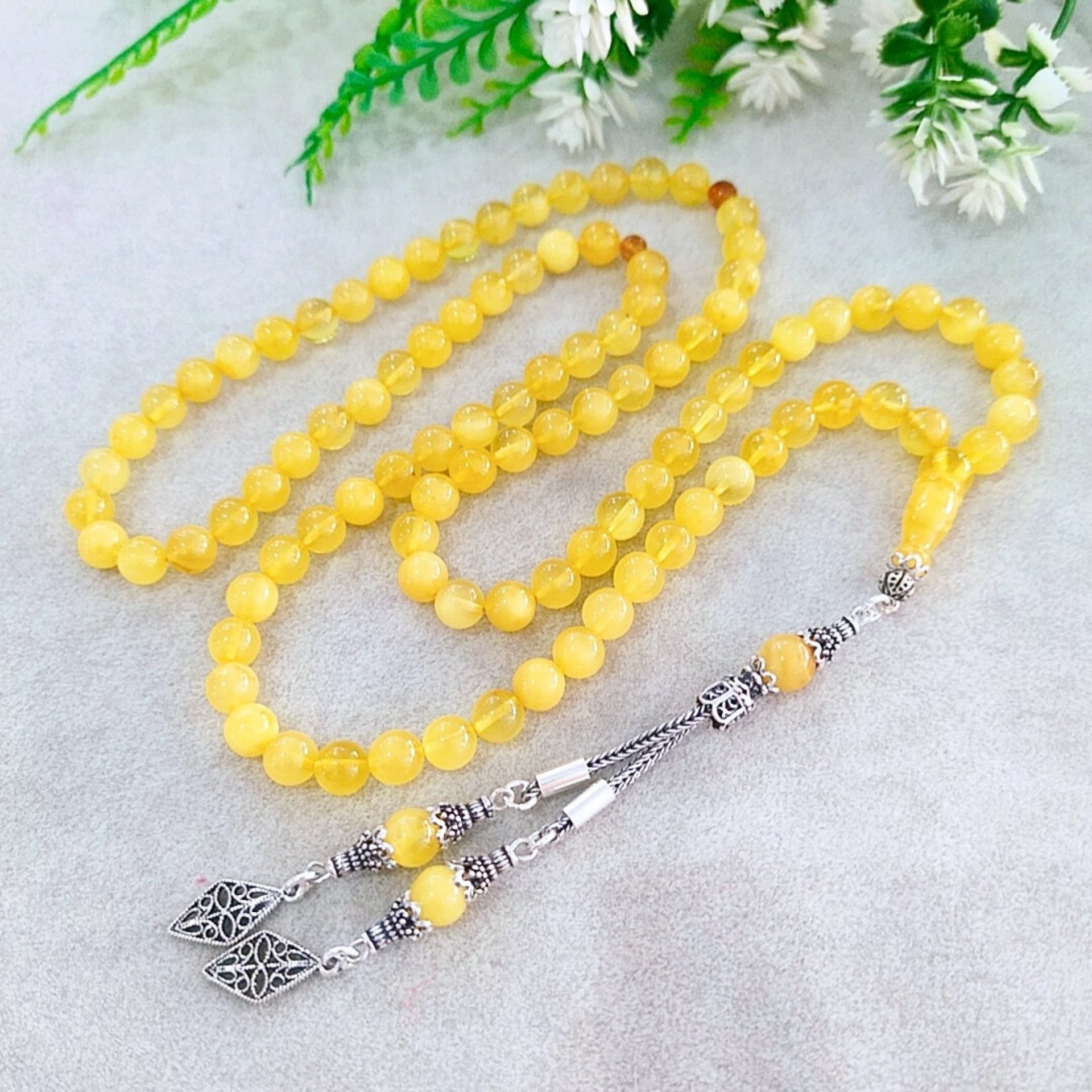 Drop Amber Prayer Beads 99 Beads 00447