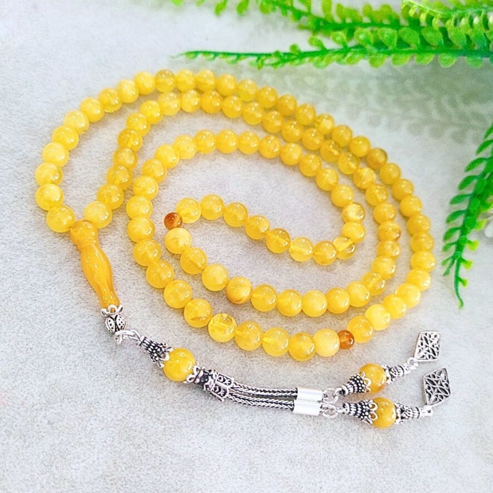Drop Amber Prayer Beads 99 Beads 00447
