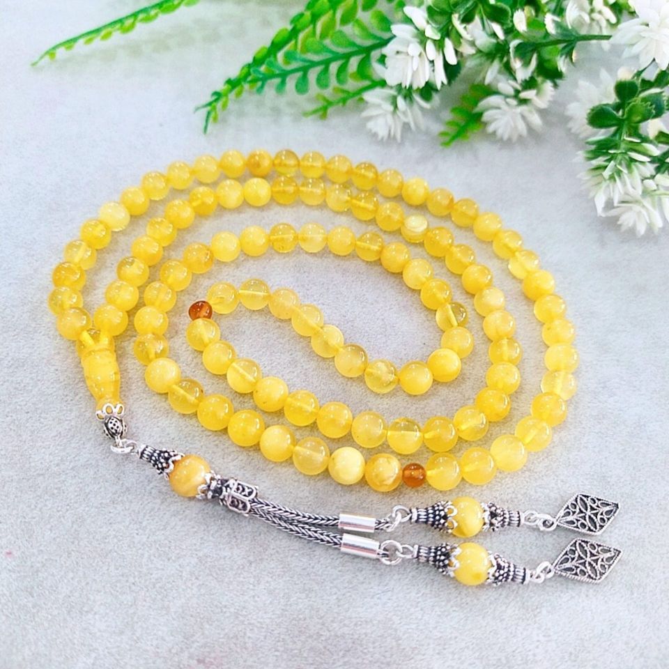 Drop Amber Prayer Beads 99 Beads 00447