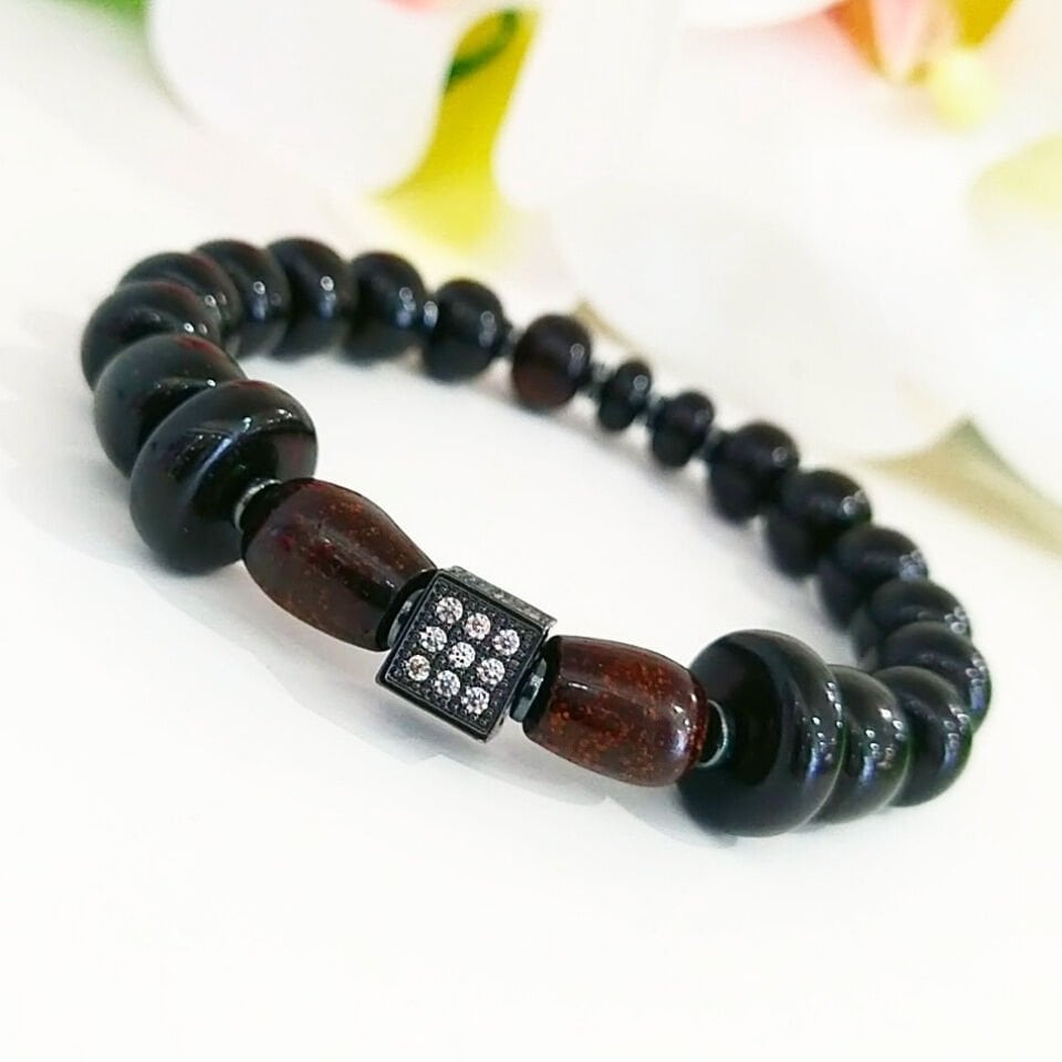 Antik Siyah Kehribar Bileklik - KHR561