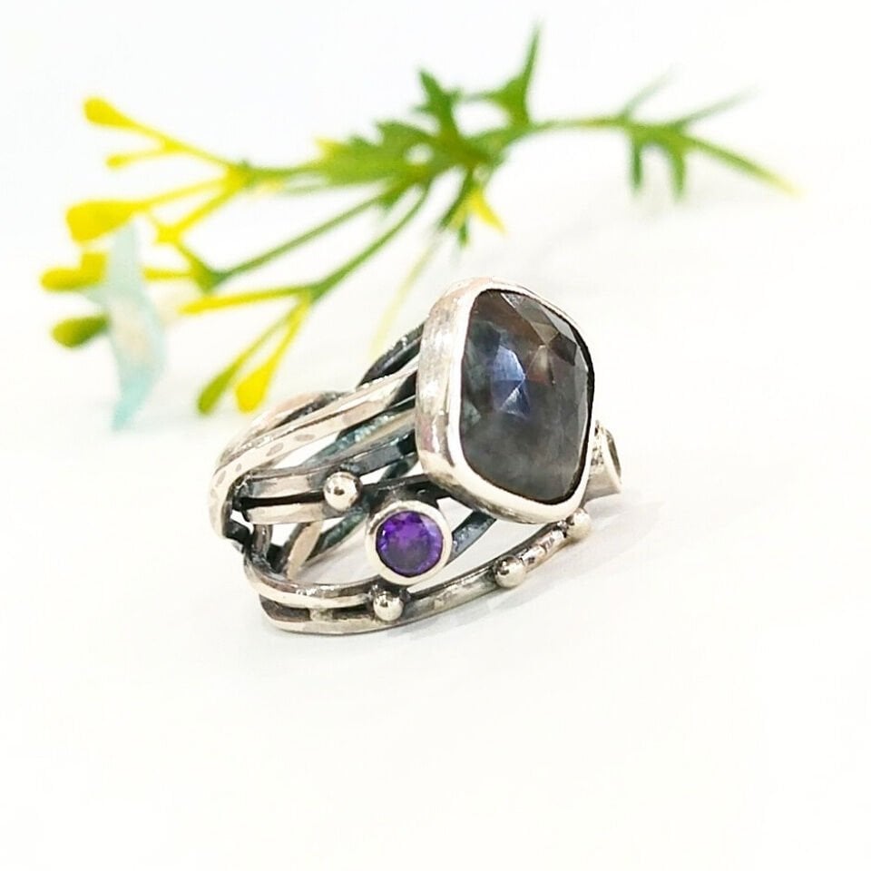 Sapphire Stone Special Design Ring - OTS1123