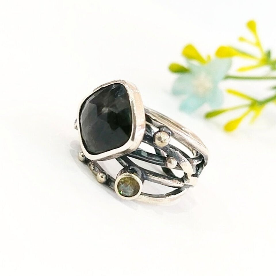 Sapphire Stone Special Design Ring - OTS1123