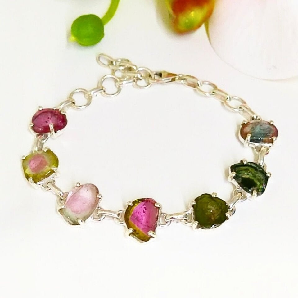 Watermelon Tourmaline Special Design Bracelet - OTB217