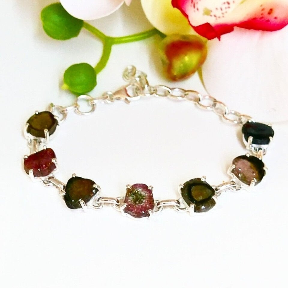 Watermelon Tourmaline Special Design Bracelet - OTB218