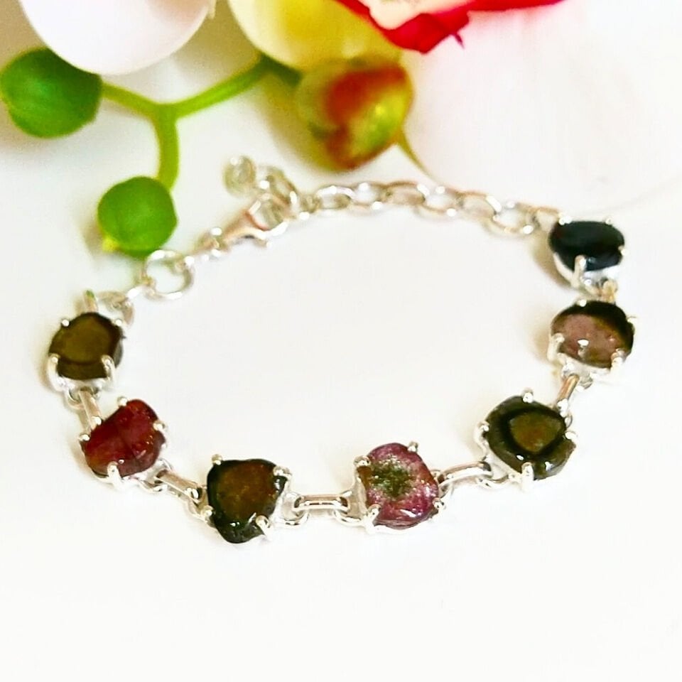 Watermelon Tourmaline Special Design Bracelet - OTB218