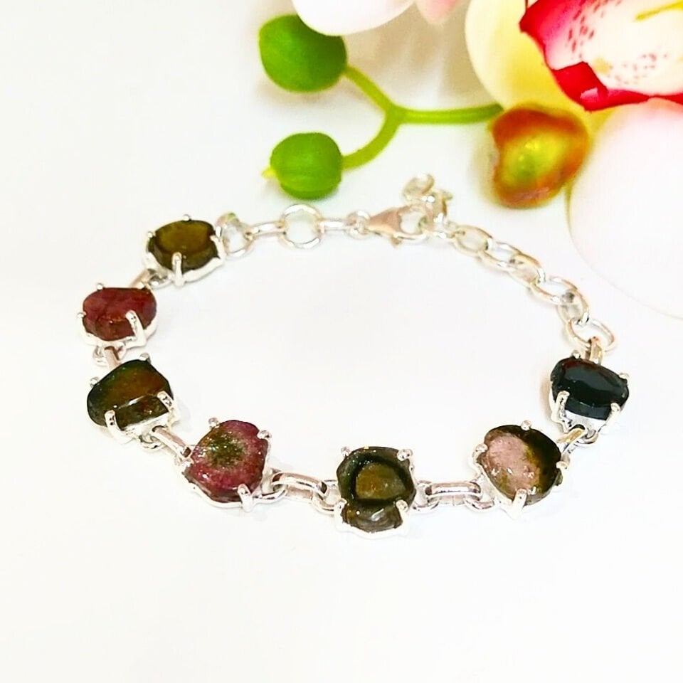 Watermelon Tourmaline Special Design Bracelet - OTB218