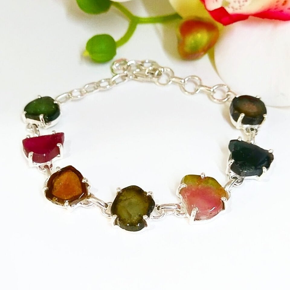 Watermelon Tourmaline Special Design Bracelet - OTB219