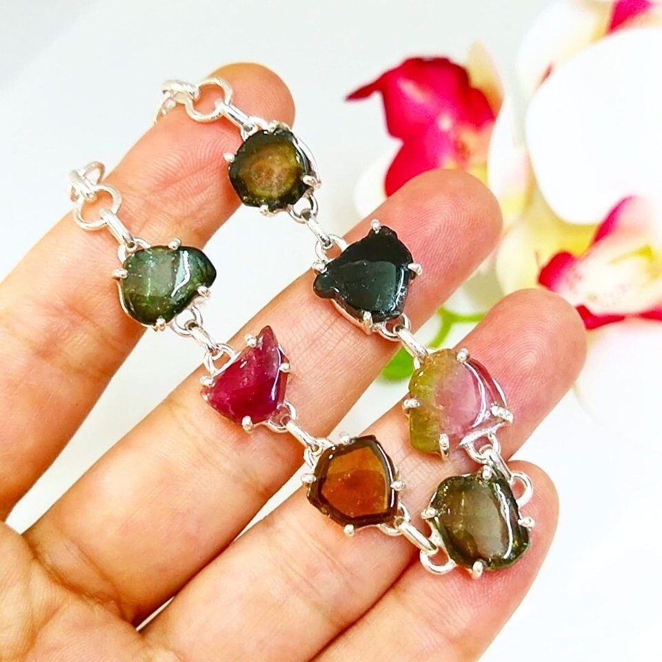 Watermelon Tourmaline Special Design Bracelet - OTB219