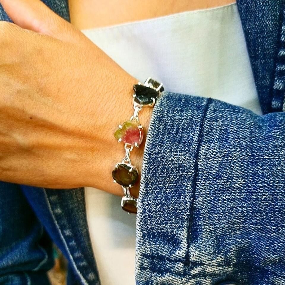 Watermelon Tourmaline Special Design Bracelet - OTB219