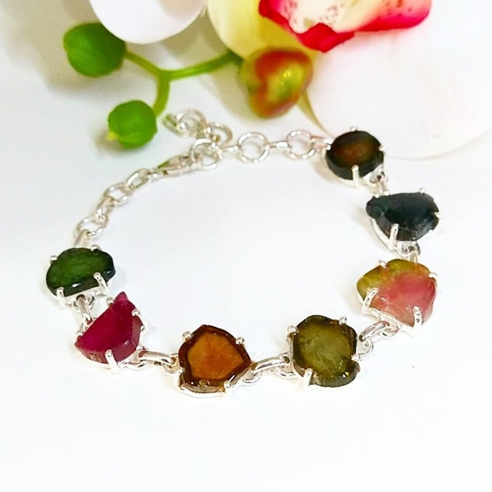 Watermelon Tourmaline Special Design Bracelet - OTB219