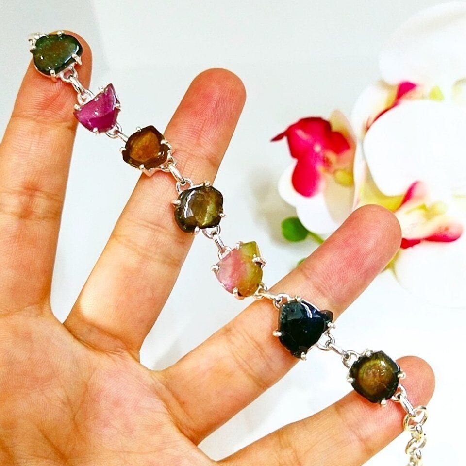 Watermelon Tourmaline Special Design Bracelet - OTB219